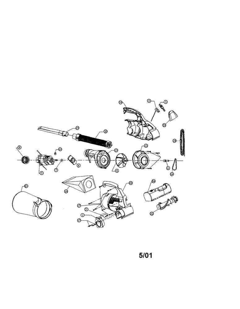 Ultra Hand Vacuum Diagram and Parts List for 08230  Dirt Devil Hand Vacuum